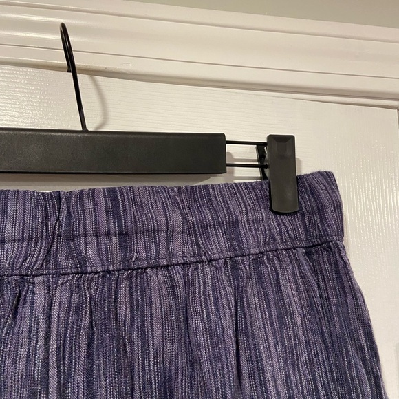 NWT Time & Tru Size XXXL Blue Linen Blend Pull On Drawstring Shorts Pockets - Picture 8 of 16